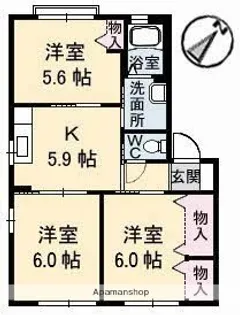 シャーメゾンボヌール Ⅱ番館【1階】の間取り
