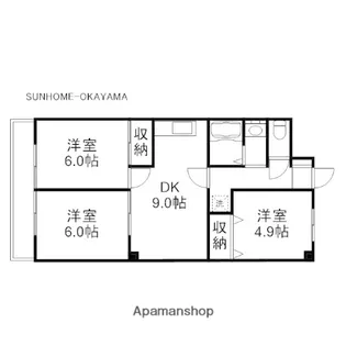 チスカワケA【503号室】の間取り