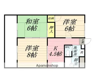 エステートIMA【103号室】の間取り
