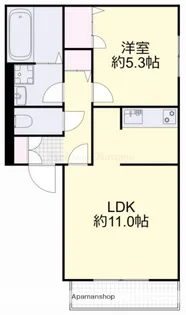 レジデンスB【1階】の間取り