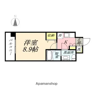 ルラシオン岡山野田屋町【8階】の間取り