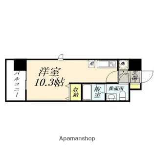 ルラシオン岡山野田屋町【9階】の間取り