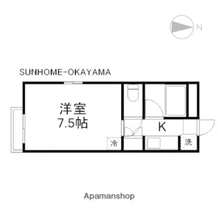 ハイム学南【1階】の間取り