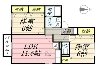 セレーノ・平田【1階】の間取り