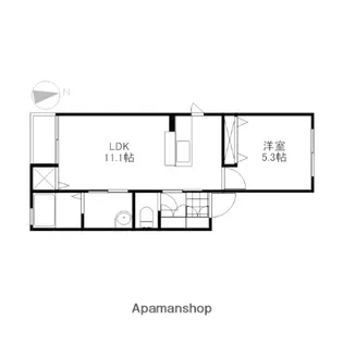 ラ・フルール プリムヴェール【2階】の間取り