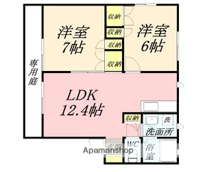 I.Mパルク C【102号室】の間取り