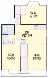 ファミーユ竹原C【1階】の間取り