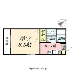 ウィズダム田井 A棟【101号室】の間取り