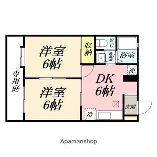ベルエポック斉藤【1階】の間取り