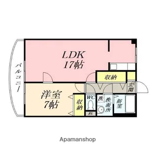 アークハイツ鹿田【406号室】の間取り