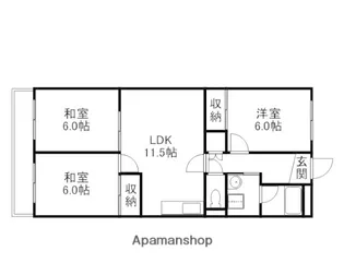 南方パークマンション【505号室】の間取り