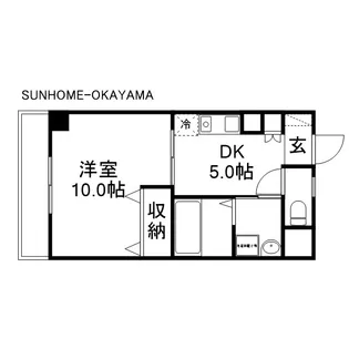 コザックス【5階】の間取り