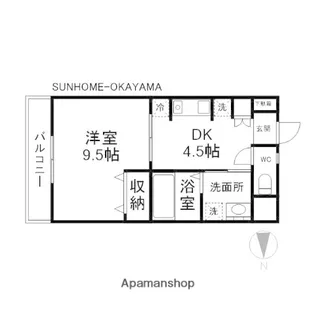 コザックス【8階】の間取り