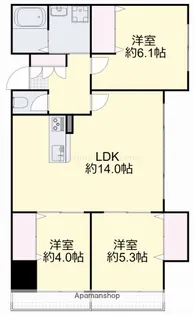 ベンハウス伊福町【401号室】の間取り