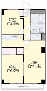 ビラージュ矢坂【301号室】の間取り