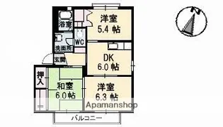 シャーメゾン大福 A棟【2階】の間取り