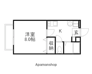 ダンディライオン西市B棟【1階】の間取り