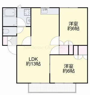アネーロ白石【201号室】の間取り