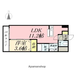 AXⅠS今【4階】の間取り