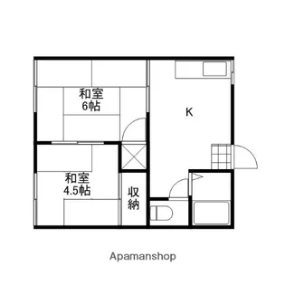 清水コーポE【21号室】の間取り