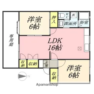 2LDKの間取り画像