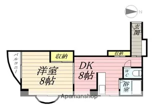 グレースシャトル伊島【206号室】の間取り