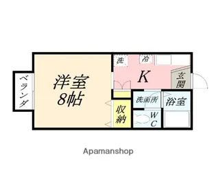 プロムナード下伊福【210号室】の間取り