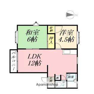 ドリームパレスK−2【2階】の間取り