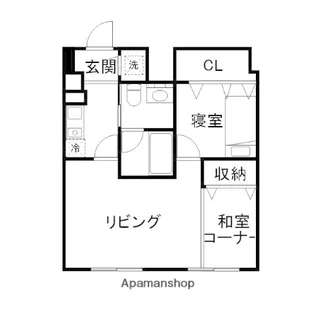 アルファコンフォート岡山【9階】の間取り