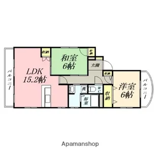 サンハイム岡町【2階】の間取り