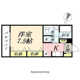 1Kの間取り画像