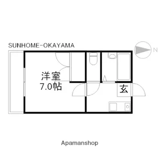 コーポ雅Ⅰ【102号室】の間取り
