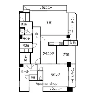 アルバ鹿田町【11階】の間取り