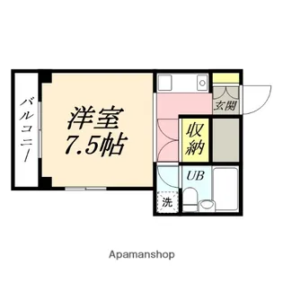 シャンティ東古松【1-A号室】の間取り