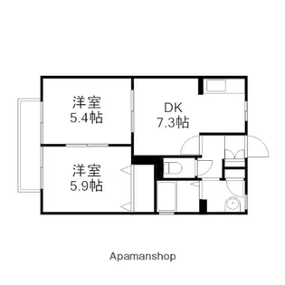 ヴィレッジ高島Ⅰ A棟【1階】の間取り