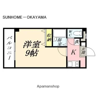 フローラ伊島【4階】の間取り