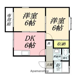シャトレ・ファミーユB【1階】の間取り