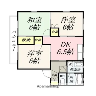 メゾニティーブラッサムD【2階】の間取り