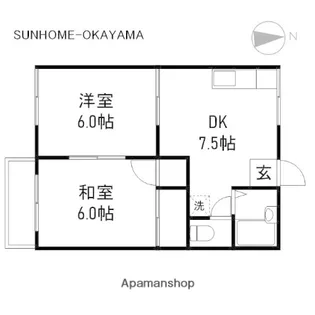 フォーブル中西【A-202号室】の間取り