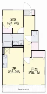 ファーストコートB【101号室】の間取り