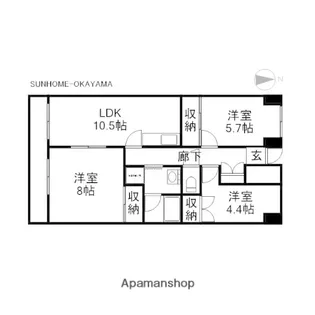 エバンス・ワケⅡ【203号室】の間取り