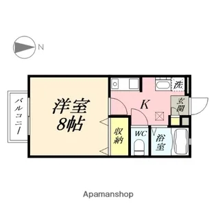 ダンディライオン西市A【1階】の間取り