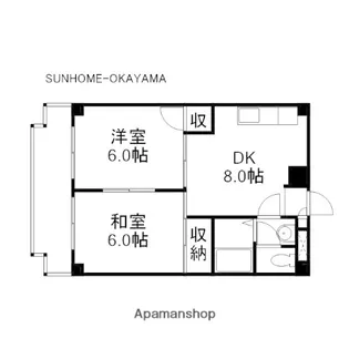 堂元ビル【504号室】の間取り
