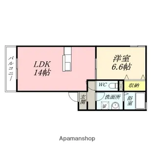 ラ・パルテール操山 弐番館【1階】の間取り