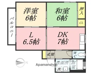 エスティー新福 C棟【202号室】の間取り