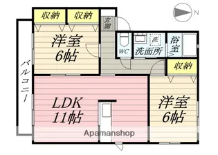 ペアフィールドA【2階】の間取り