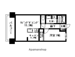 アルファステイツ大学病院通り【404号室】の間取り