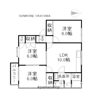 ヴァイオレットパレスⅡ【2階】の間取り