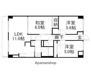ツインパレスK【3階】の間取り