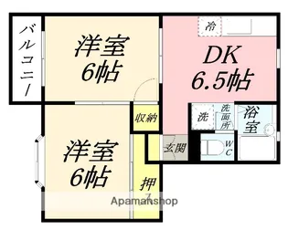 サンライズ久米 A【202号室】の間取り